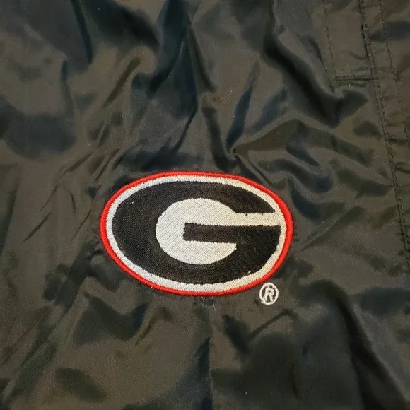 Vintage Georgia Bulldogs Track Pants Men 2XL Black Lined Zip Leg Y2K Baggy